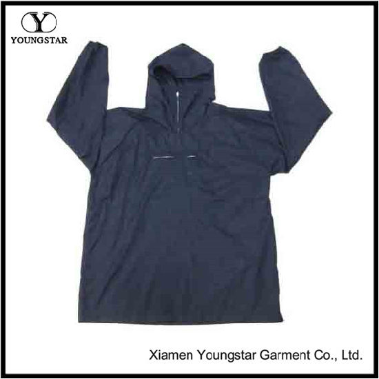 Dark Blue PVC Coating Waterproof Rain Wear / Rainwear