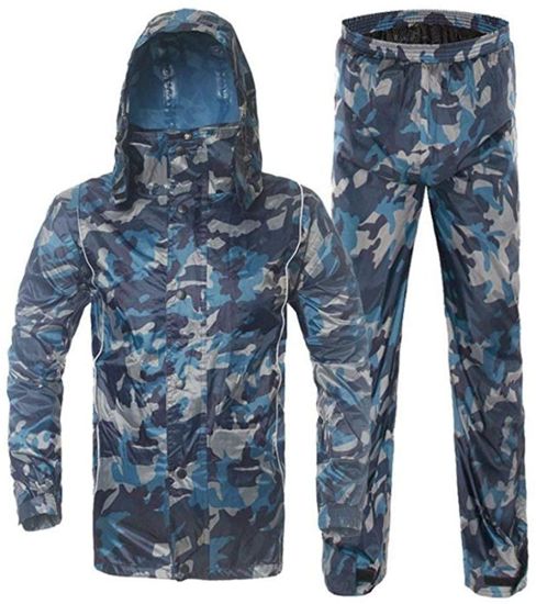 Rain Suit for Men and Women Reusable Rainwear (Jacket & Trouser Suit) Adults Waterproof Rainproof Windproof Hooded