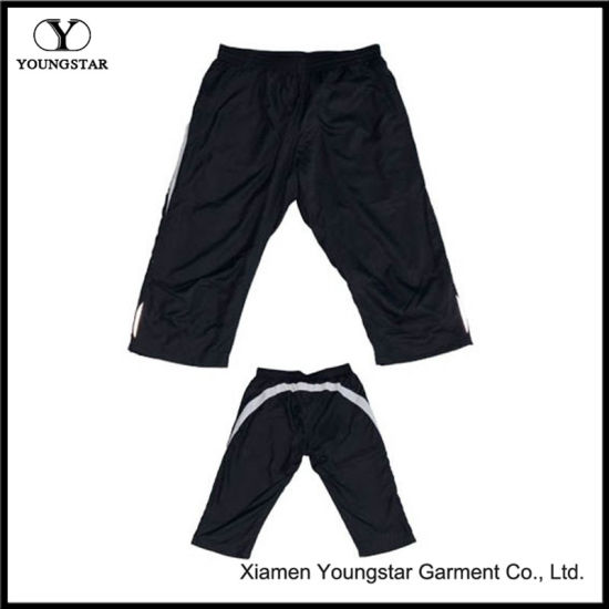 Mens Lined Polyester Exercise Joggers Knee Shorts Half Pants