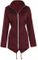 Women Plain Fishtail Hooded Lightweight Rain Parka Polyester Ladies Raincoat Jacket Two Pockets Plus Size