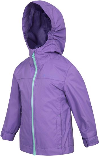 Baby Jacket - Waterproof Outer Kids Rain Jacket, Taped Seams Rainwear, Mesh Lined, Adjustable Pockets - for Daily Use, Travelling