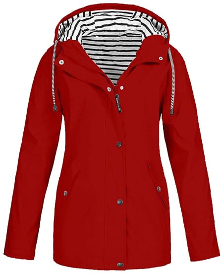Waterproof Hooded Windbreaker Jacket for Women