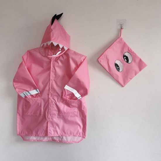 Reusable Raincoat for Kids-Premium Quality Cute Dinosaur Hoody Emergency Rain Ponchos Extra Thick Raincoat for Hiking, Tours, Sightseeing, Theme Parks
