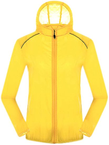 Mens Jacket-Clear Reusable Waterproof Rain Coat, Lightweight Outdoor Bicycle Sports Quick Dry Zipped Windbreaker Coat