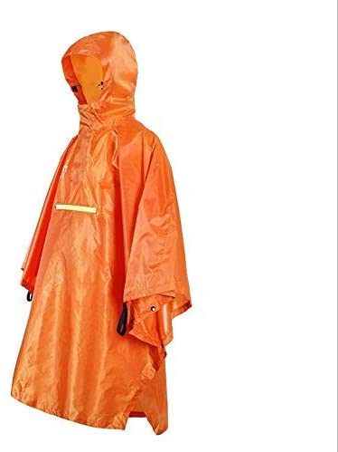 Rain Cape Waterproof Rain Coat Multi Function Raincoat Fits Male and Female Tent Ground Sheet Mat for Hiking