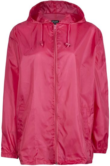 Unisex Plain Rain Coat Jacket Water Proof Hooded