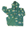 Rains Raincoat Hooded Cute Green PU Toddler Light Rain Jacket