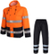 Sports Raincoats Orange Safety Rain Jacket Reflective Polyester Waterproof Rain Suit Workwear New
