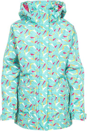 Kids Twinkling Waterproof Rain Jacket with Concealed Hood and Reflective Details
