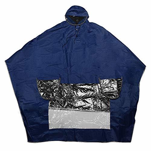 Waterproof Rain Jacket PVC Waterproof Hooded Rain Coat Durable Electric Vehicle Motorcycle Poncho Thicken Adult Raincoat with Hat for Electric Bicycle