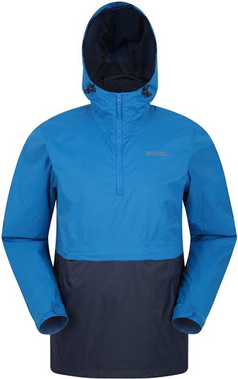 Mens Packable Pullover Jacket - Waterproof, Taped Seams Sweatshirt, Lightweight Rain Coat, Adjustable Fit - for Winter, Hiking, Travelling