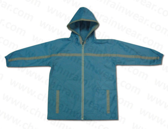 Fashion Design PU Coating Children /Kid Raincoats with Hood
