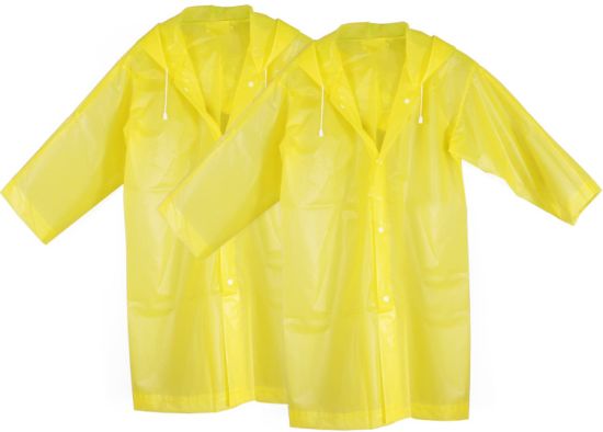 Kids Rain Coat Waterproof Rain Poncho Outdoor Rainwear Jacket with Hood and Sleeves for Children
