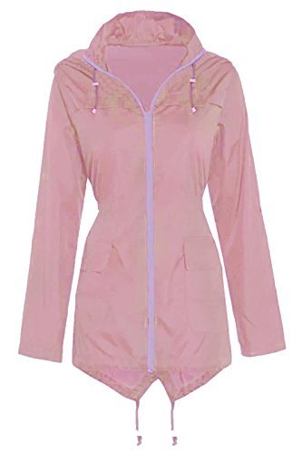 Lightweight Rain Mac Kagool Parka Polyester Ladies Raincoat Jacket Two Pockets Plus Size